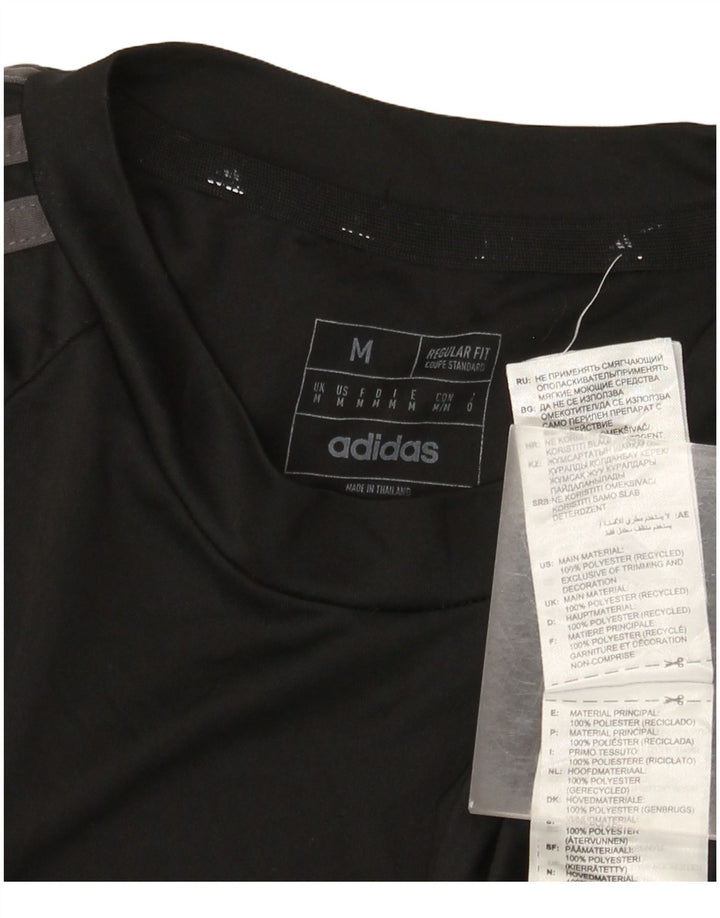 Мужская футболка Adidas Aeroready Regular Fit, верх среднего размера, черный полиэстер