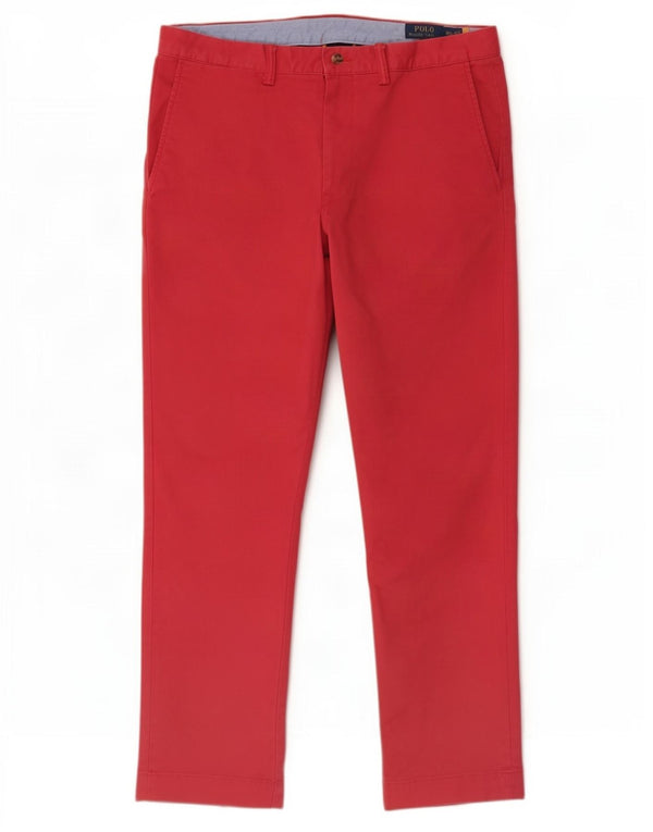 Мужские прямые брюки чинос Polo Ralph Lauren W34 L30 красные, хлопковые