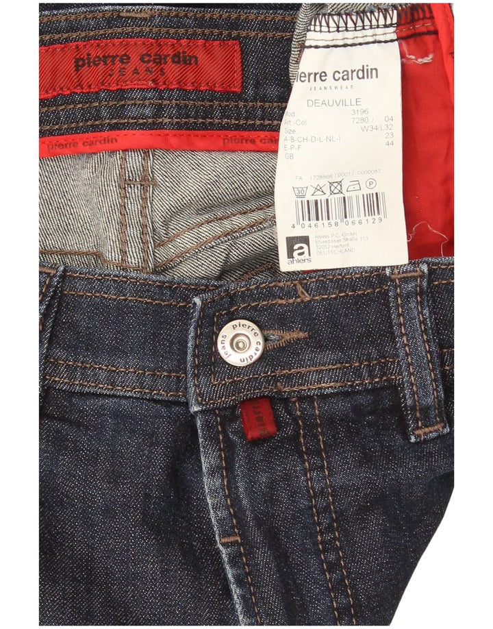 Мужские прямые джинсы Pierre Cardin W34 L32 темно-синие