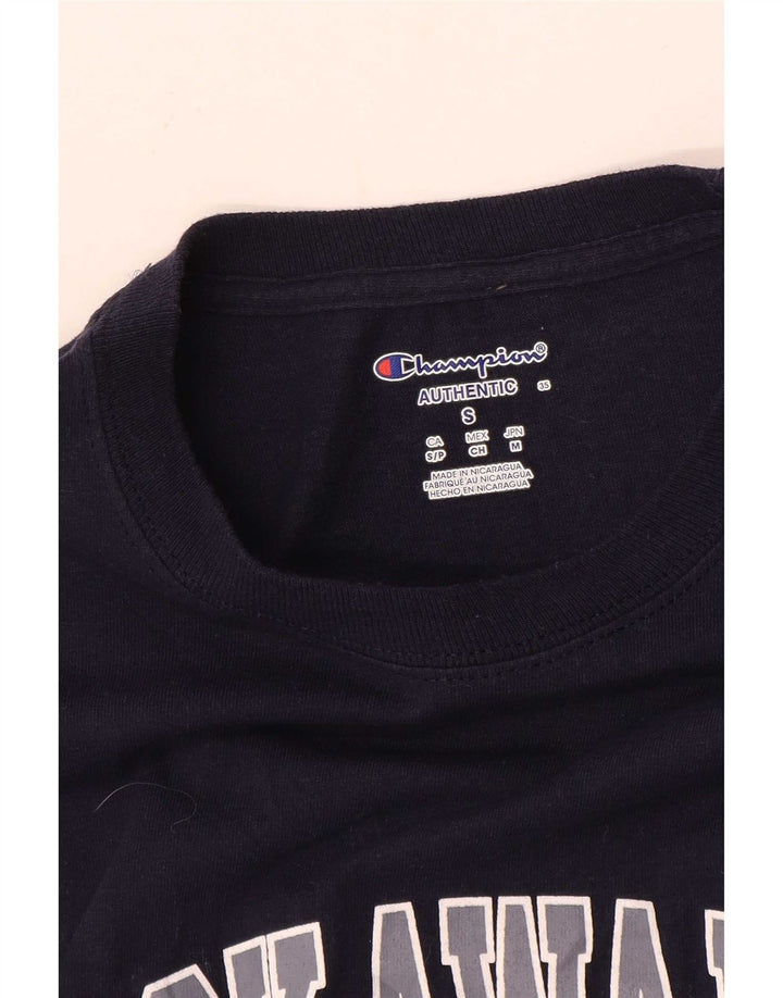 Мужская футболка с рисунком Champion, маленькая, темно-синяя