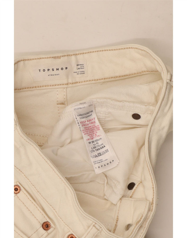 Женские прямые джинсы Topshop W26 L24, белый хлопок