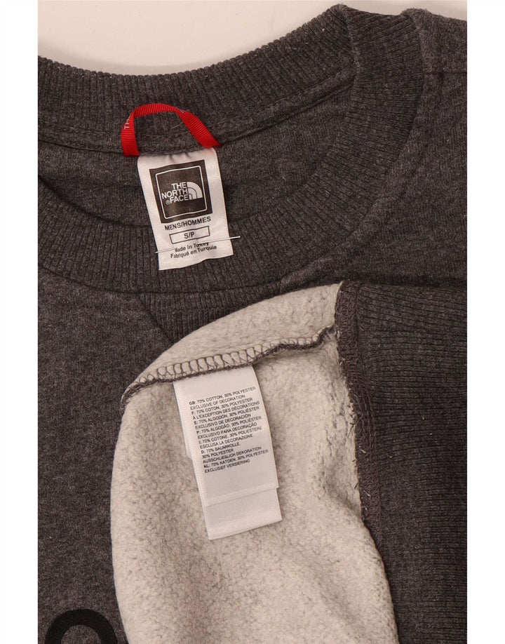 Мужской свитшот с рисунком The North Face, маленький серый хлопковый джемпер