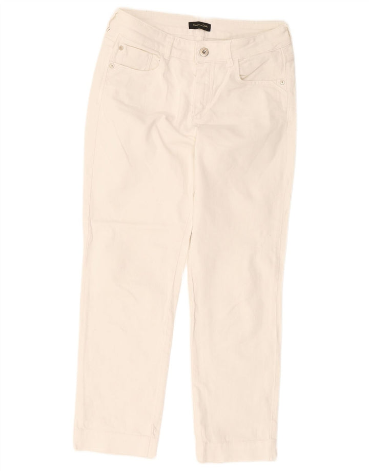 Женские укороченные джинсы Massimo Dutti EU 38 Small W28 L25 Белые