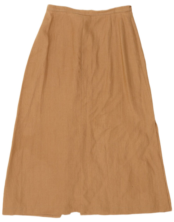 Женская юбка с запахом Max Mara UK 16, большая W30, бежевый лен