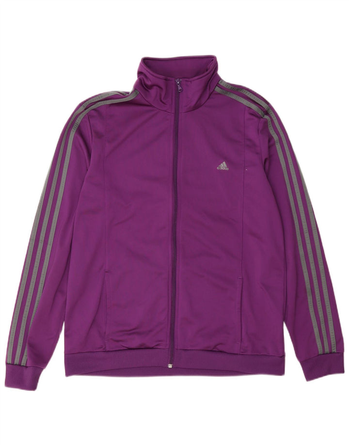 Женская спортивная куртка Adidas UK 16/18, большой фиолетовый полиэстер