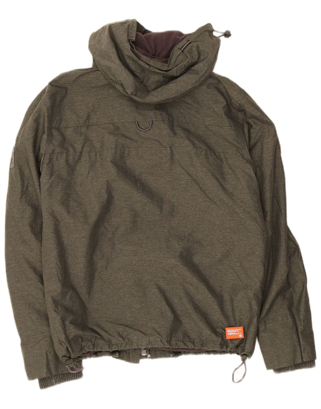 Мужская ветровка с капюшоном Superdry UK 38, средний хаки, нейлон