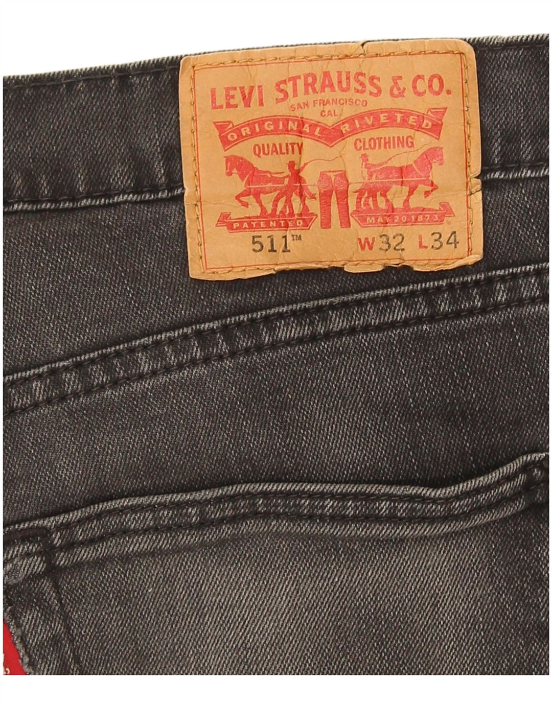 Мужские узкие джинсы Levi's W32 L28 Серые