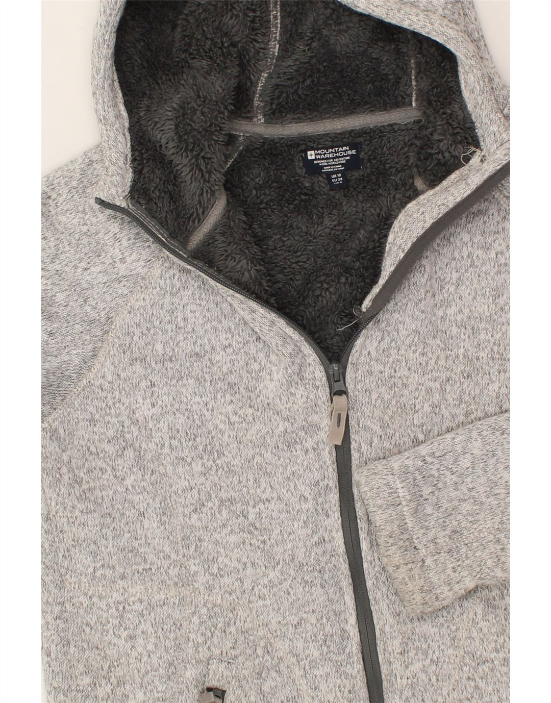 MOUNTAIN WAREHOUSE Womens Hooded Windbreaker Jacket UK 10 Small Grey Vintage Mountain Warehouse and Second-Hand Mountain Warehouse from Messina Hembry 