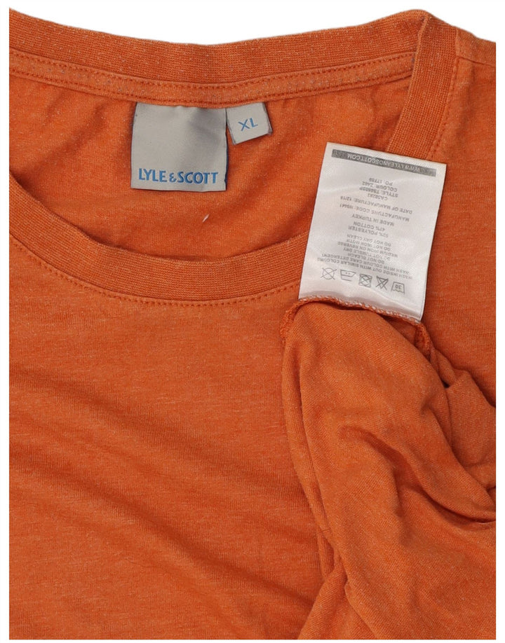 Мужская футболка LYLE & SCOTT Top XL оранжевого цвета из полиэстера