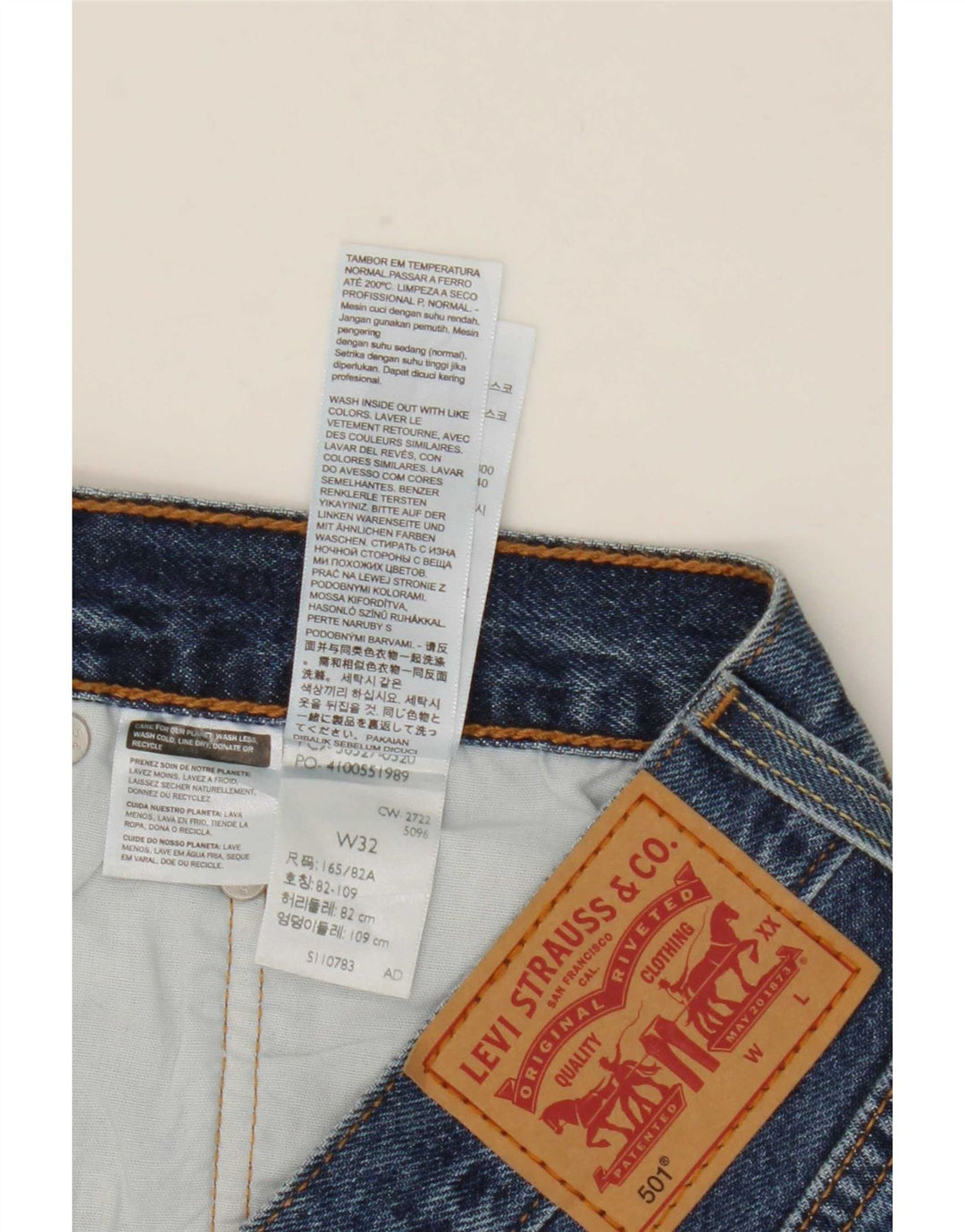 Женские джинсовые шорты Levi's 501 W32, большие синие, хлопок
