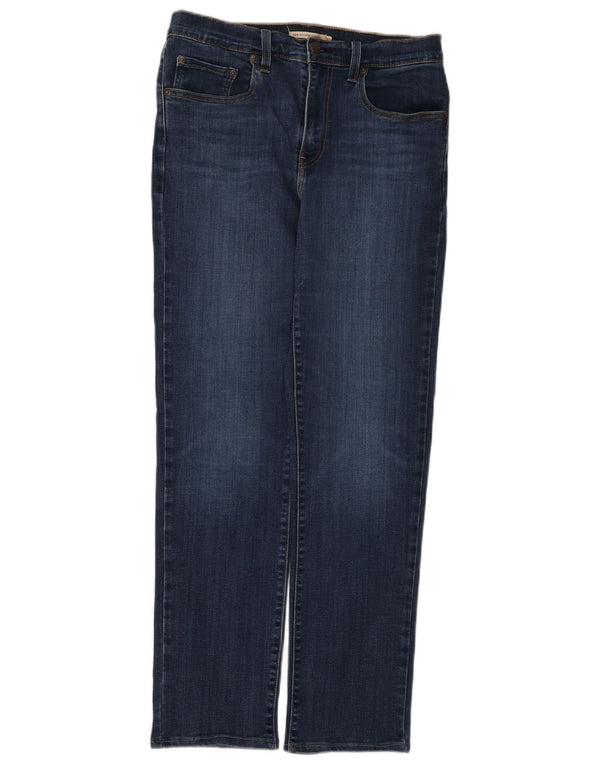 Женские прямые джинсы Levi's 724 с высокой посадкой W30 L32 Темно-синие, хлопок