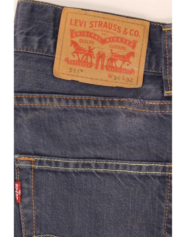 Мужские джинсы Levi's 511 Slim W31 L32 Темно-синие, хлопок