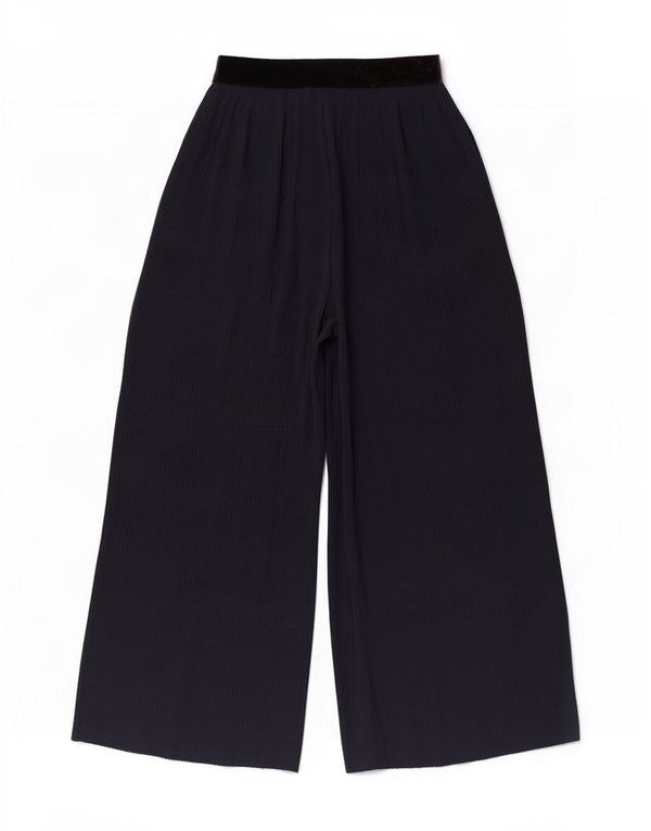 Женские широкие капри Zara XS W20 L21 темно-синие