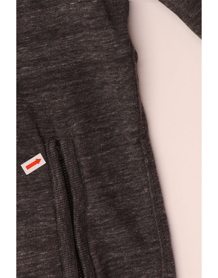 SUPERDRY Мужской джемпер с капюшоном, маленький серый, хлопковый в крапинку