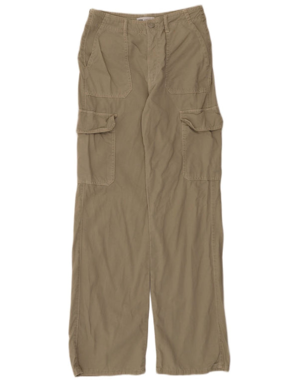 Женские брюки карго свободного кроя с завышенной талией Zara EU 34 2XS W24 L32 хаки
