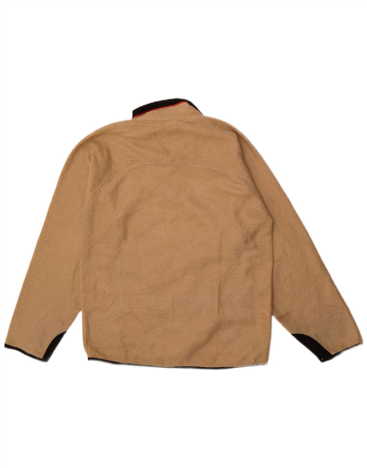 Мужская флисовая куртка Fila UK 36, маленькая, бежевый, полиэстер с цветными блоками