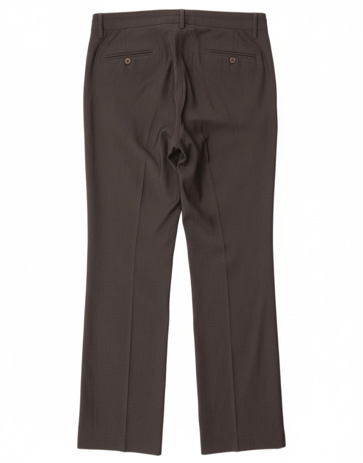 MASSIMO DUTTI Женские прямые костюмные брюки EU 38 Small W28 L33 Серые шерстяные