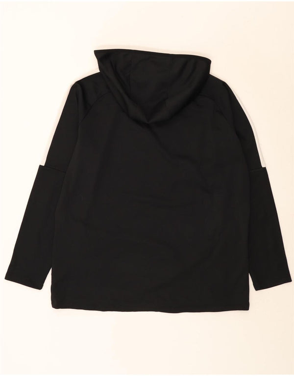 Мужской топ с капюшоном Nike Dri Fit с длинным рукавом XL, черный полиэстер с цветными блоками