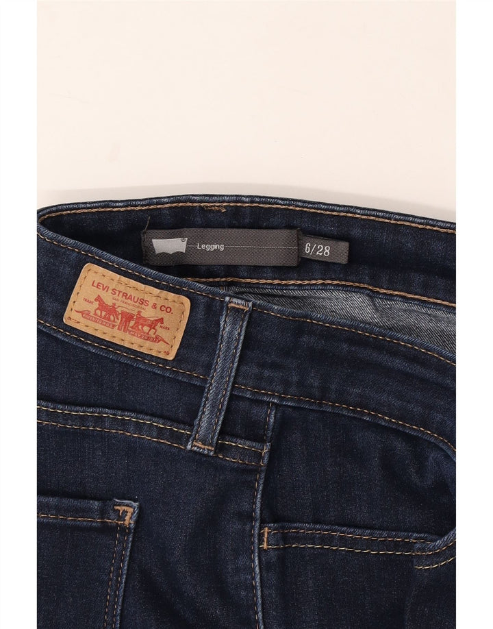 Женские джинсы-скинни леггинсы LEVI'S US 6 Medium W28 L27 Синий хлопок