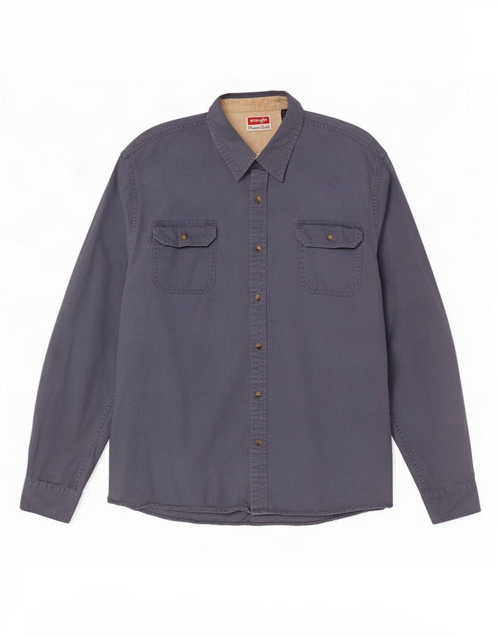 Мужская рубашка Wrangler 2XL, синяя, хлопок
