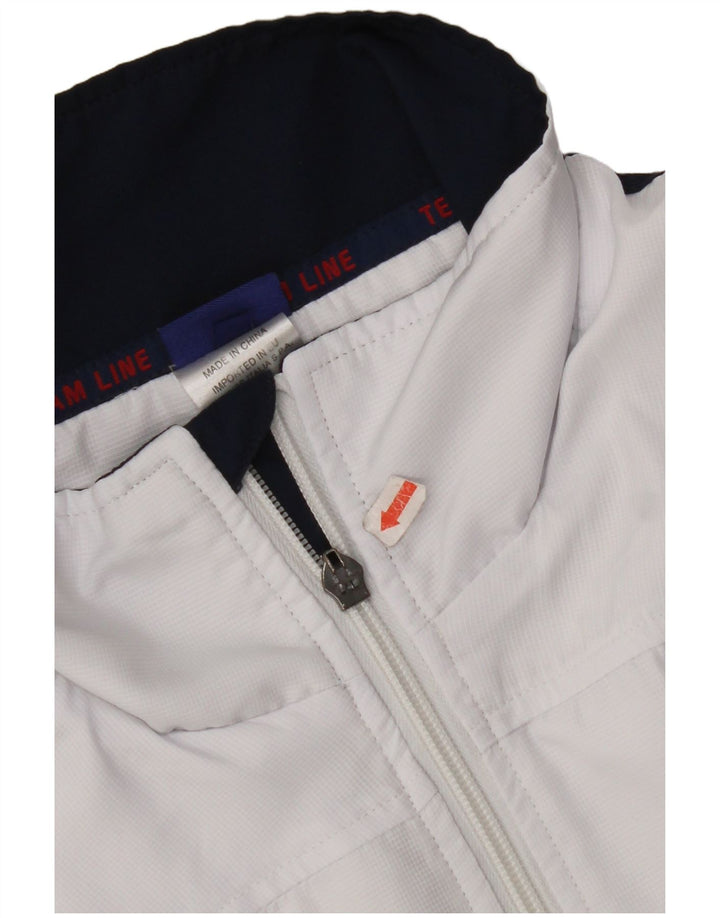 Мужской спортивный костюм ASICS, верхняя куртка, средний белый полиэстер с цветными блоками