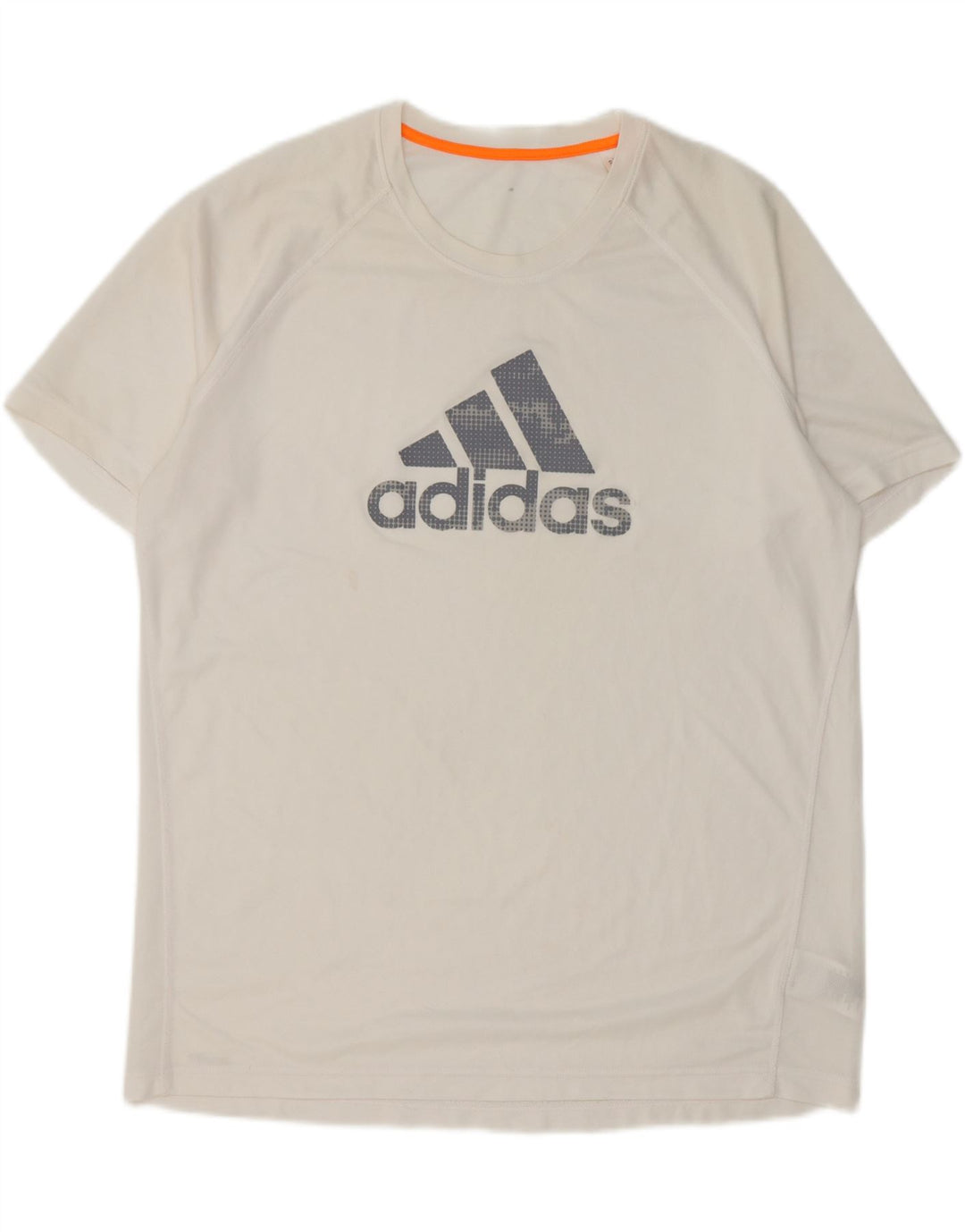 ADIDAS Mens Climalite Graphic T-Shirt Top Large White Polyester Vintage Adidas and Second-Hand Adidas from Messina Hembry 