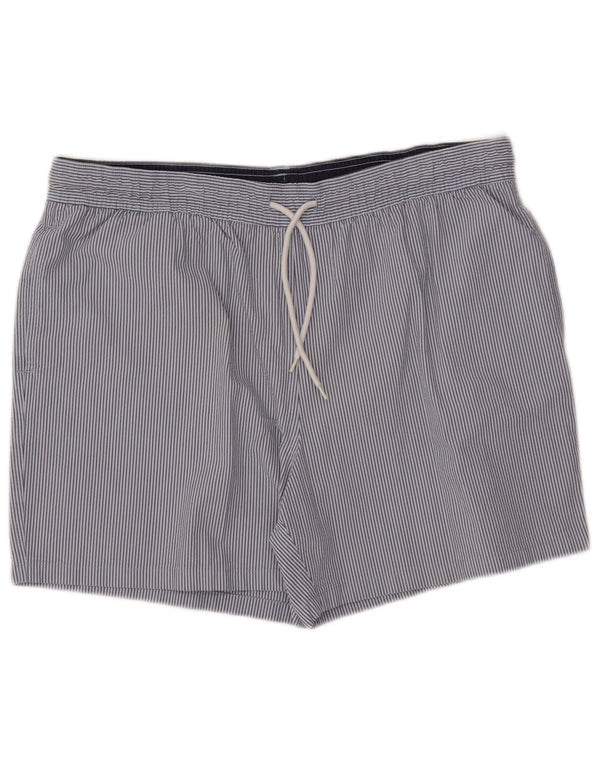 BROOKS BROTHERS Mens 346 Swimming Shorts Large Blue Pinstripe Cotton
