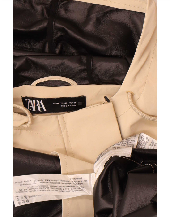 Женская парка оверсайз с капюшоном Zara UK 14 Medium Off White