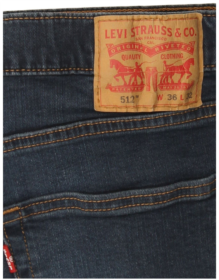 Мужские зауженные джинсы Levi's 512 W36 L32 Темно-синие, хлопок