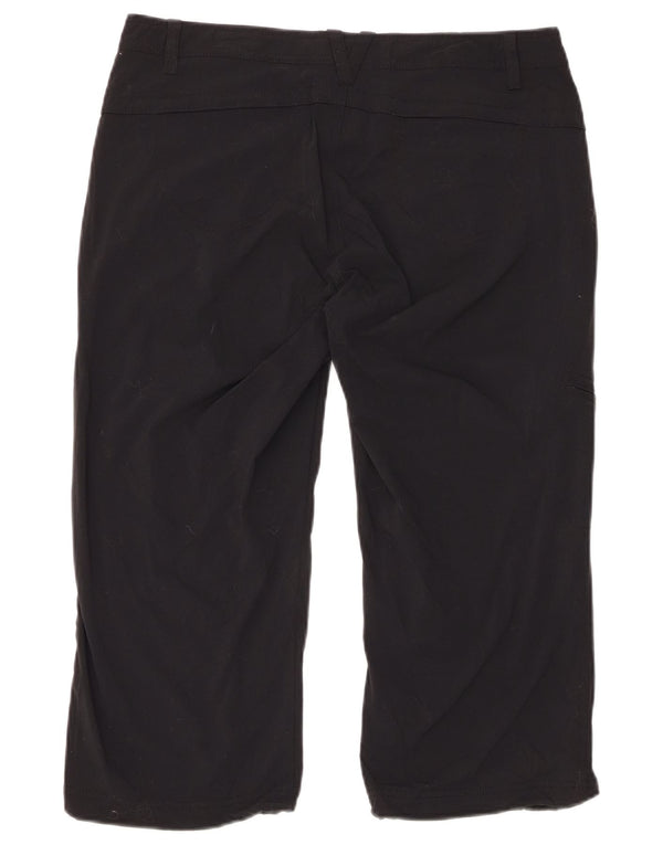 EDDIE BAUER Womens Straight Capri Trousers US 10 Large W30 L21 Black