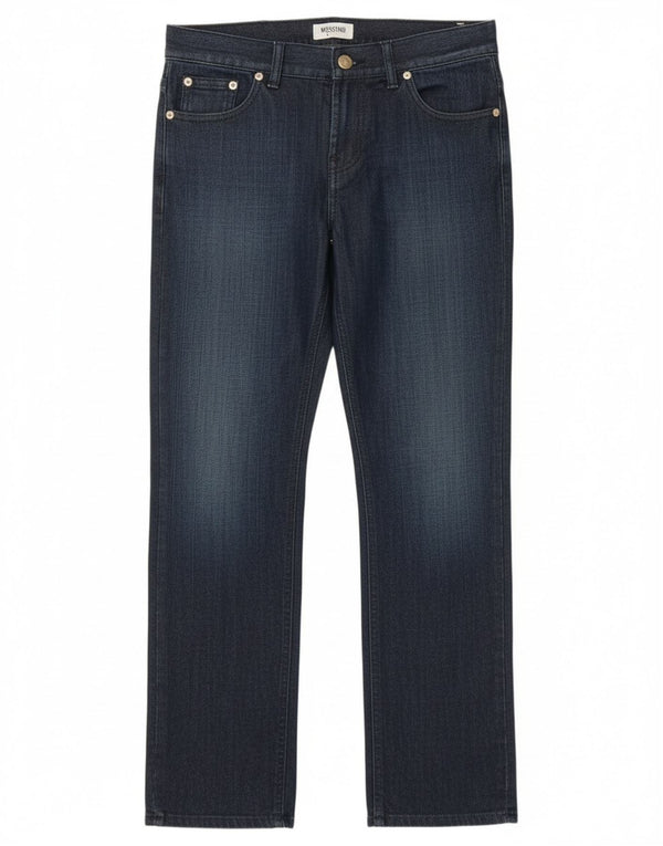 Прямые джинсы Moschino для девочек 13–14 лет W28 L27, синий хлопок