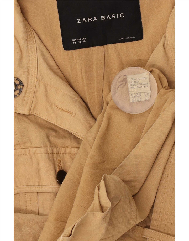 Женская куртка Zara EU 42, большая, бежевый, хлопок