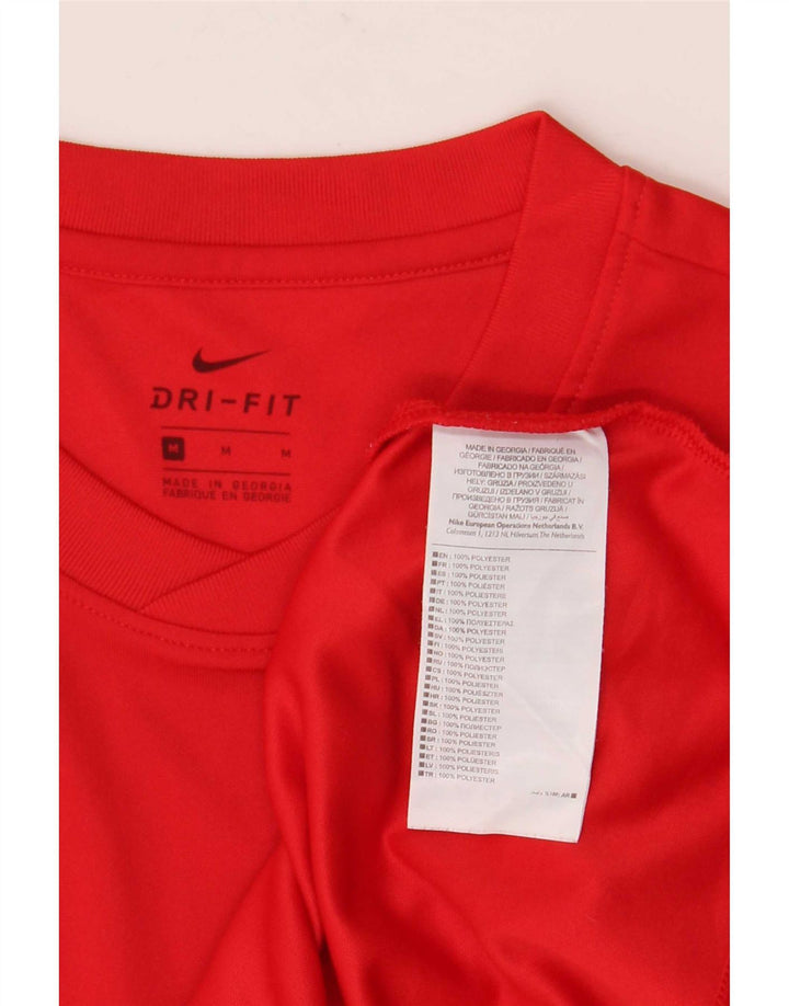 Мужская футболка Nike Dri Fit, средний красный полиэстер