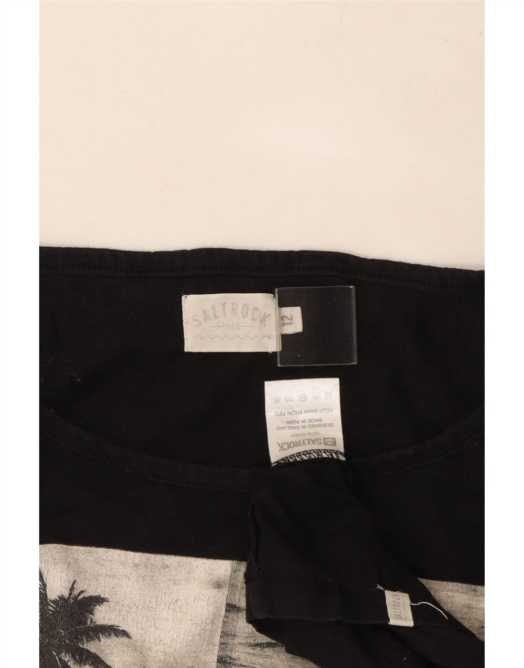 Женская футболка с рисунком SALTROCK Top UK 12, средний черный хлопок