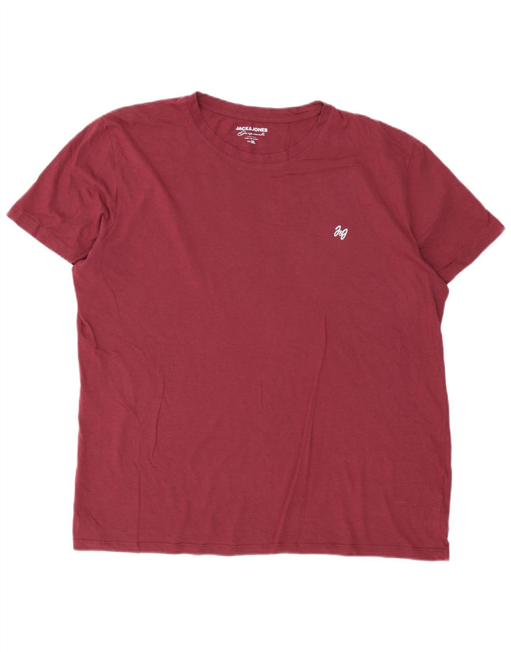 Мужская футболка Jack & Jones Top XL бордовая