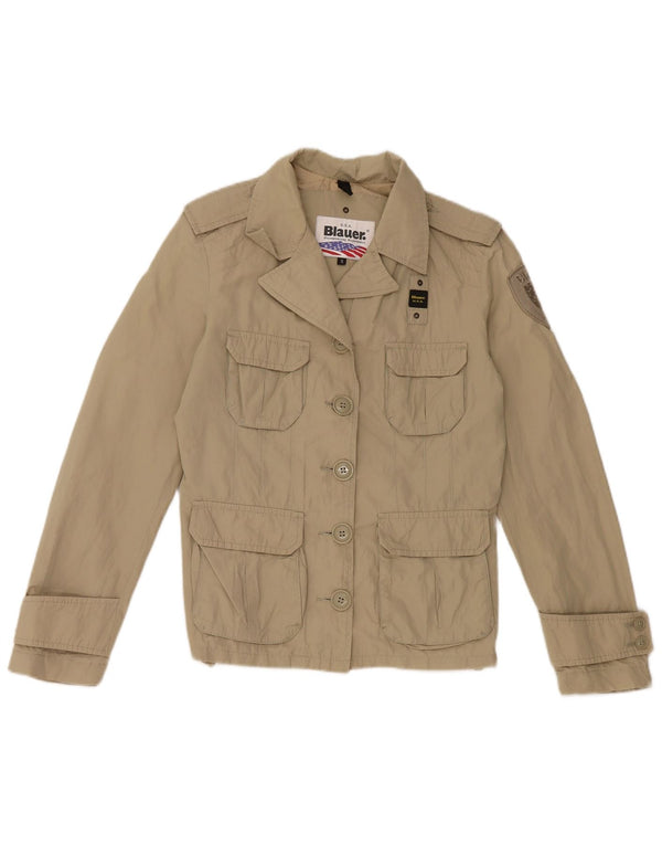 Женская куртка в стиле милитари Blauer UK 10, маленький цвет хаки