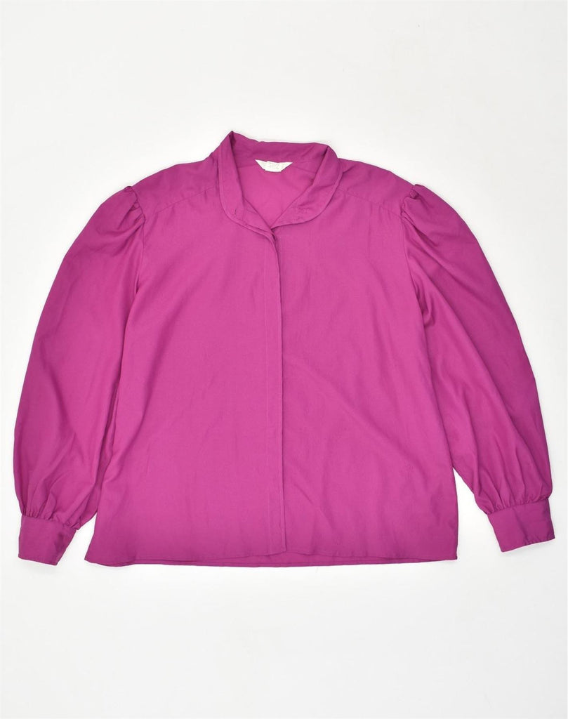 VINTAGE Womens Shirt UK 20 2XL Pink Polyester | Vintage Vintage | Thrift | Second-Hand Vintage | Used Clothing | Messina Hembry 