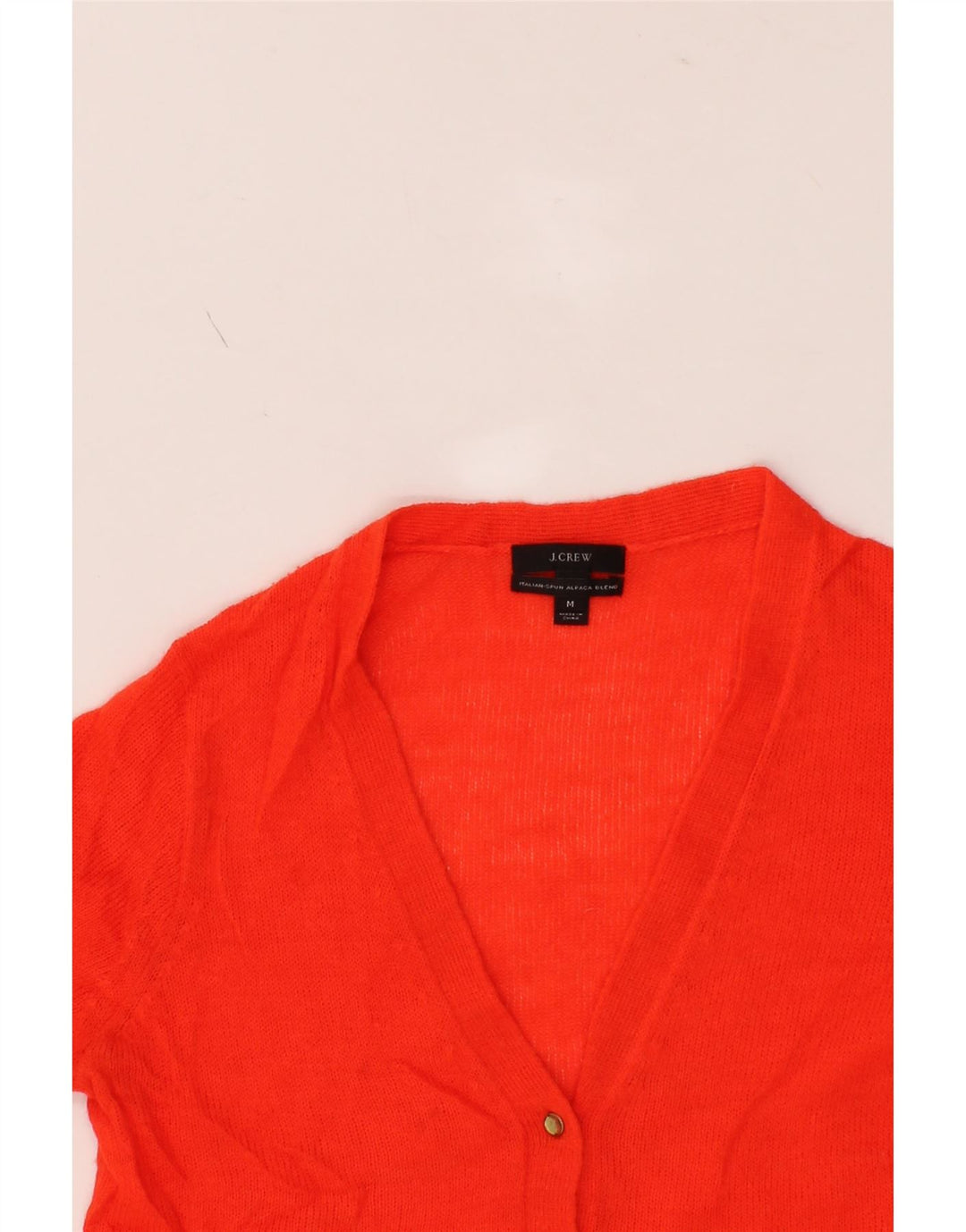 J. CREW Womens Cardigan Sweater UK 14 Medium Orange Acrylic Vintage J. Crew and Second-Hand J. Crew from Messina Hembry 