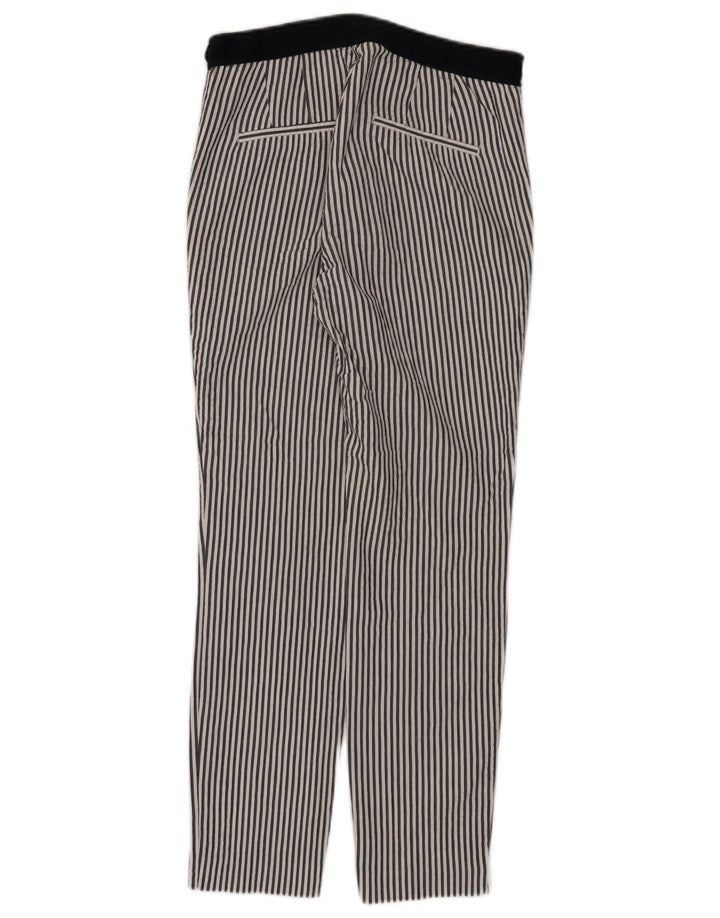 Женские узкие брюки чинос ZARA, маленькие W26 L27, хлопок в белую полоску