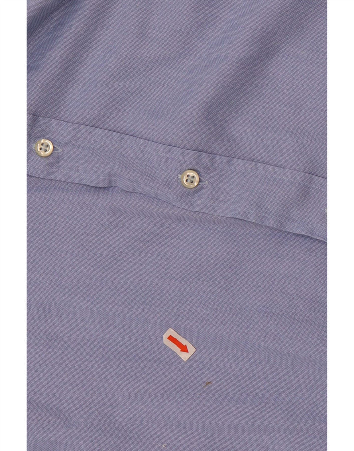 Мужская рубашка Roccobarocco, размер 42, 16, 1/2, большая, синяя, хлопковая