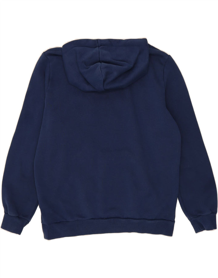 PUMA Mens Graphic Hoodie Jumper Medium Navy Blue Cotton Vintage Puma and Second-Hand Puma from Messina Hembry 