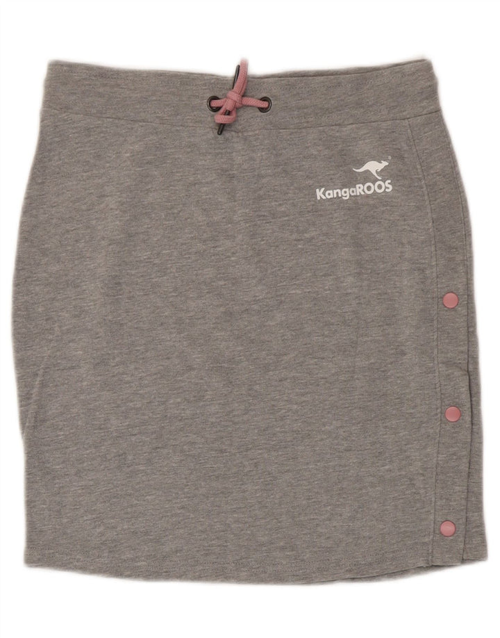 Женская юбка Kangaroos UK 10, маленькая серая, хлопковая в крапинку