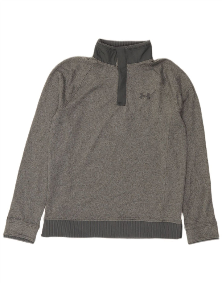Толстовка с воротником на пуговицах для мальчиков Under Armour, джемпер, 11–12 лет, большой серый