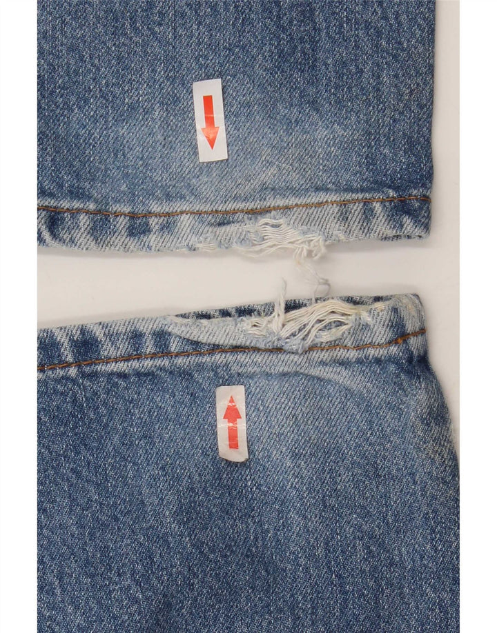 Мужские прямые джинсы Wrangler Texas с потертостями W36 L32, синий хлопок
