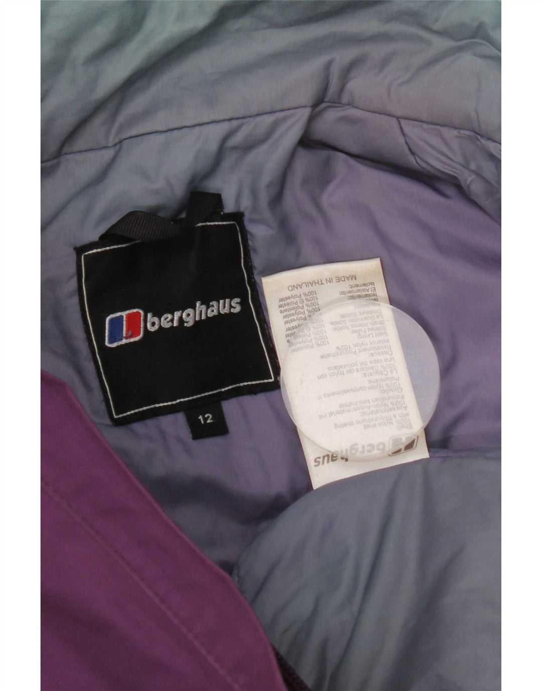 Berghaus Женская ветровка с капюшоном UK 12 Средний Фиолетовый Нейлон