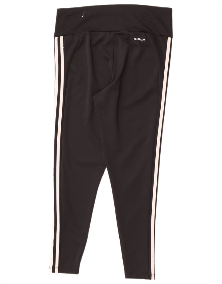 Женские леггинсы Adidas Aeroready UK 16/18, большой черный полиэстер
