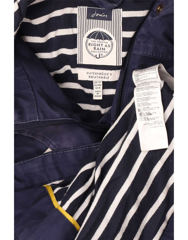 Женская дождевик с капюшоном Joules UK 12, средний темно-синий, хлопок