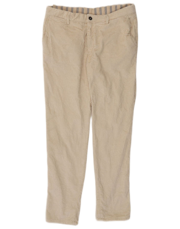 Massimo Dutti Мужские вельветовые брюки узкого кроя EU 44 Large W34 L31 Off White