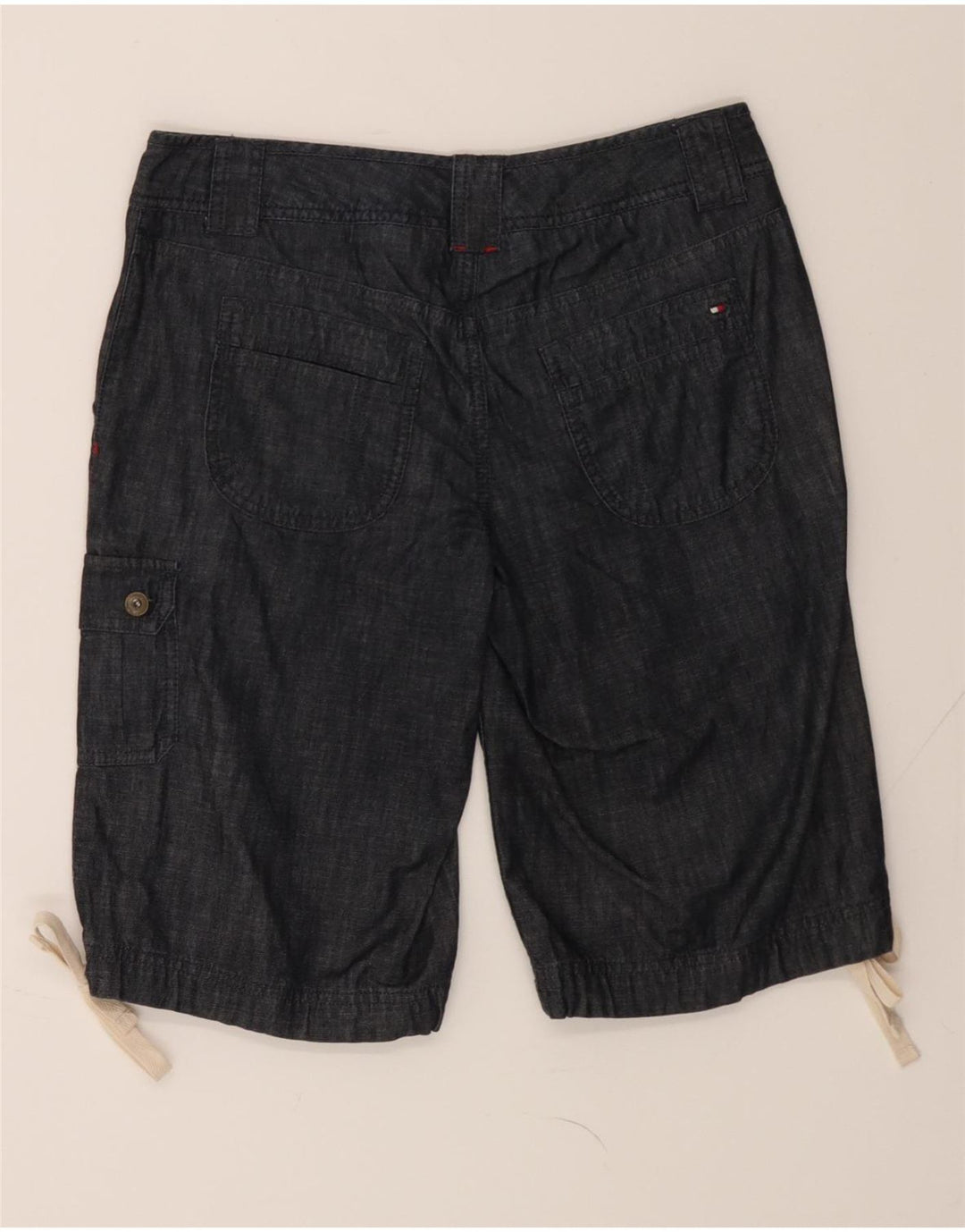 TOMMY HILFIGER Womens Cargo Shorts US 4 Small W30  Navy Blue Cotton Vintage Tommy Hilfiger and Second-Hand Tommy Hilfiger from Messina Hembry 