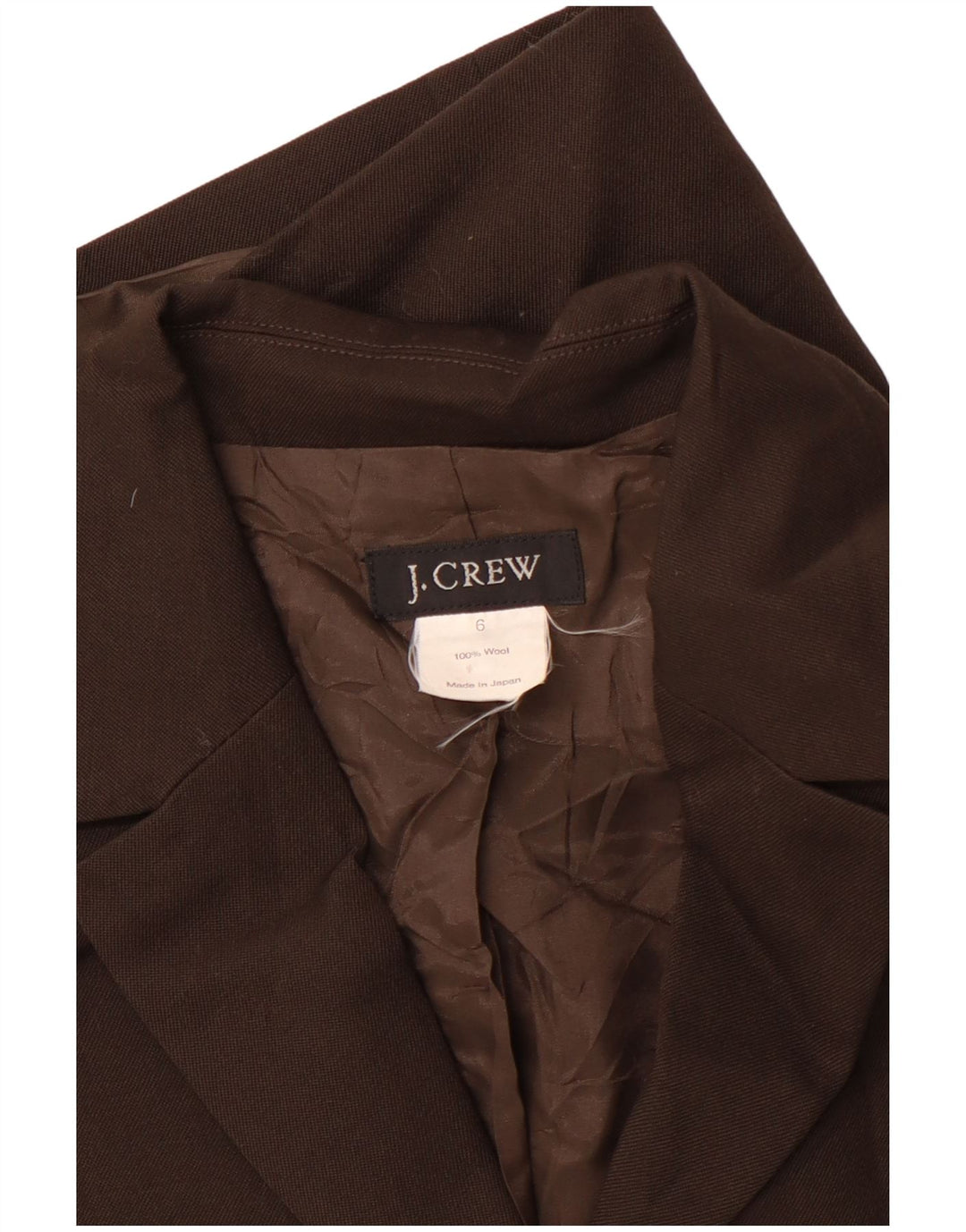 Женский пиджак на 4 пуговицах J. CREW, размер США 6, средний коричневый, шерсть